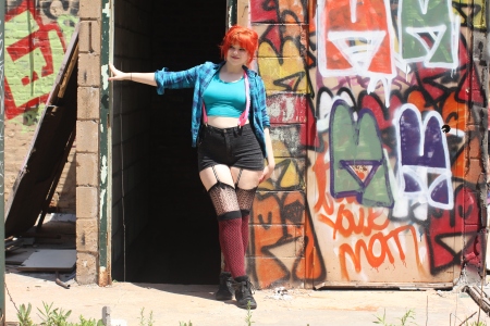 Door-graffiti-standing-smiling